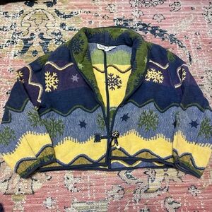 Vintage flashback tapestry cardigan/jacket.
